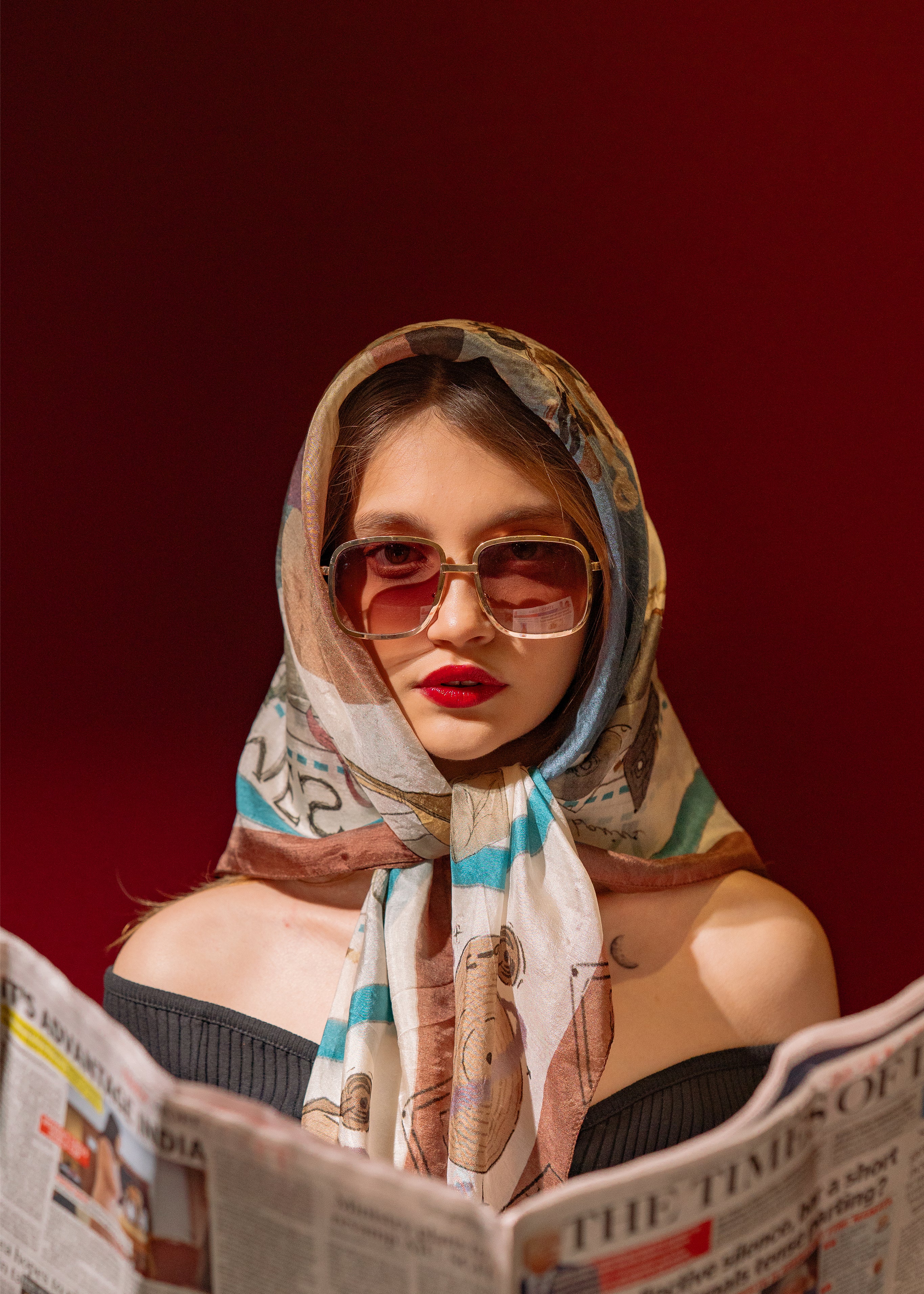 Divine musical - silk scarf