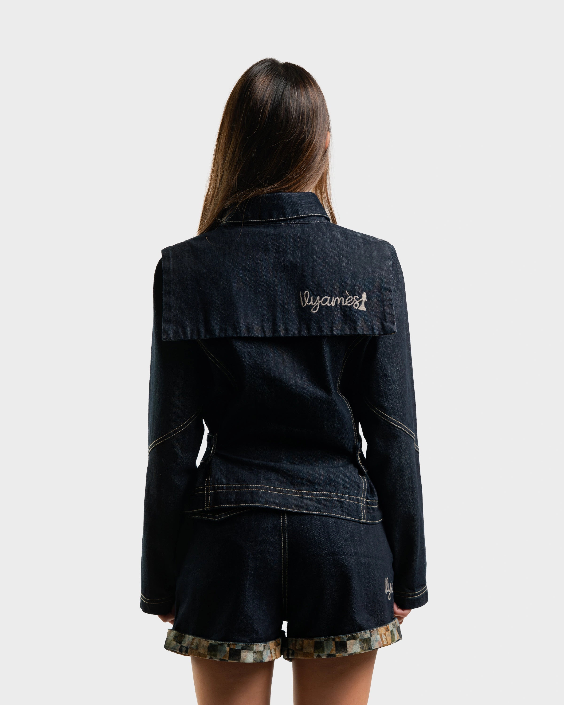 Modern Chaupar High Waisted Denim Shorts