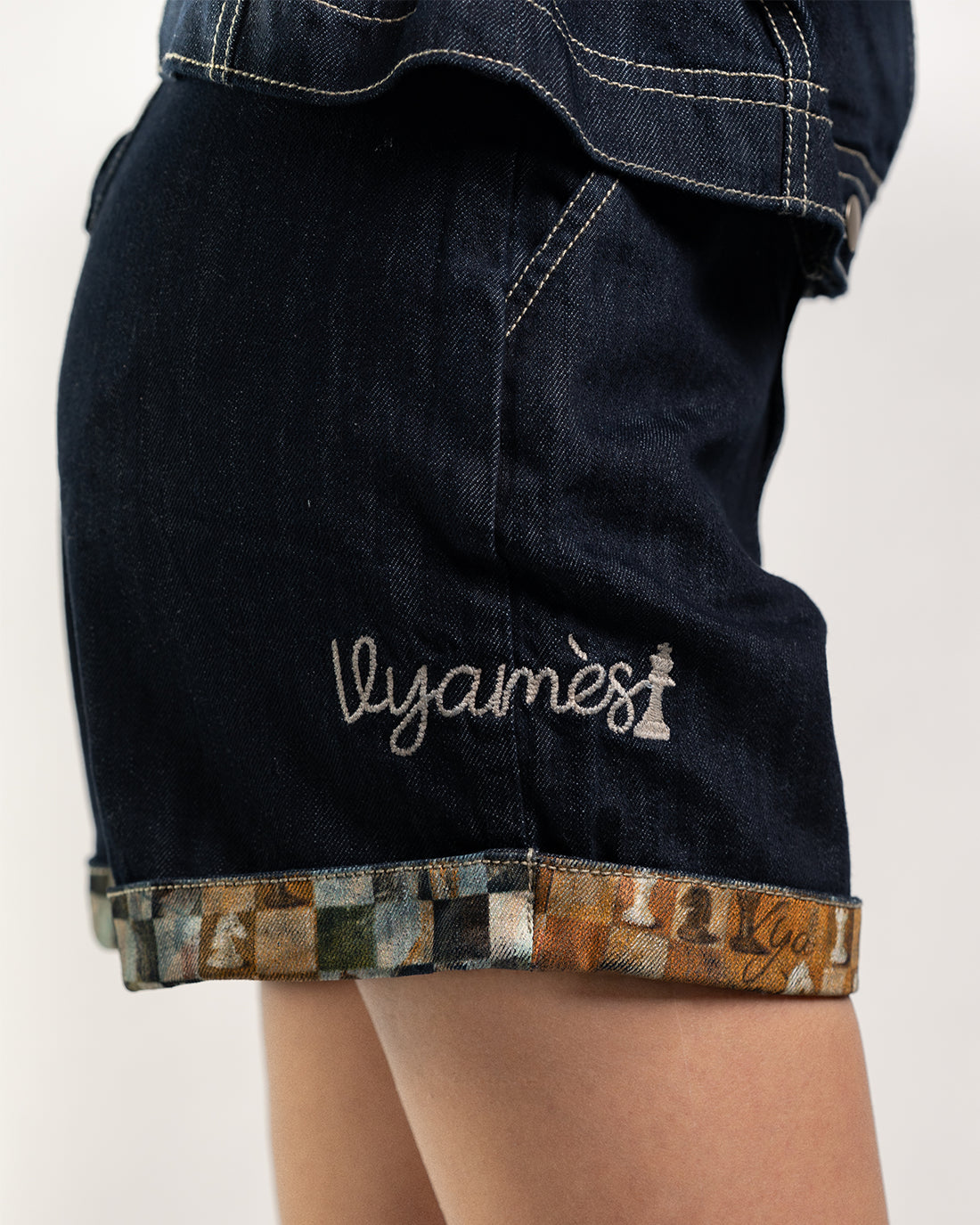 Modern Chaupar High Waisted Denim Shorts