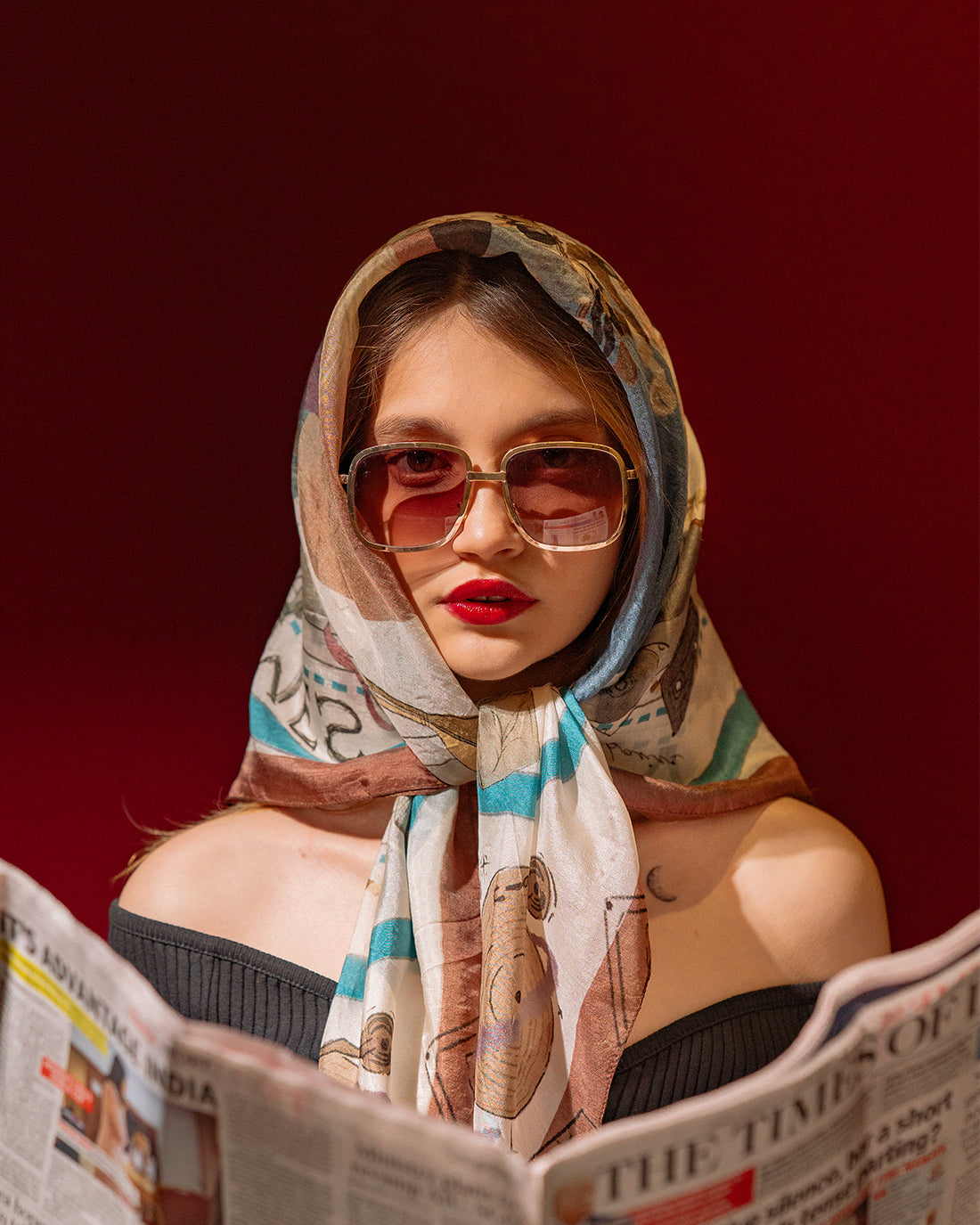 Divine musical - silk scarf