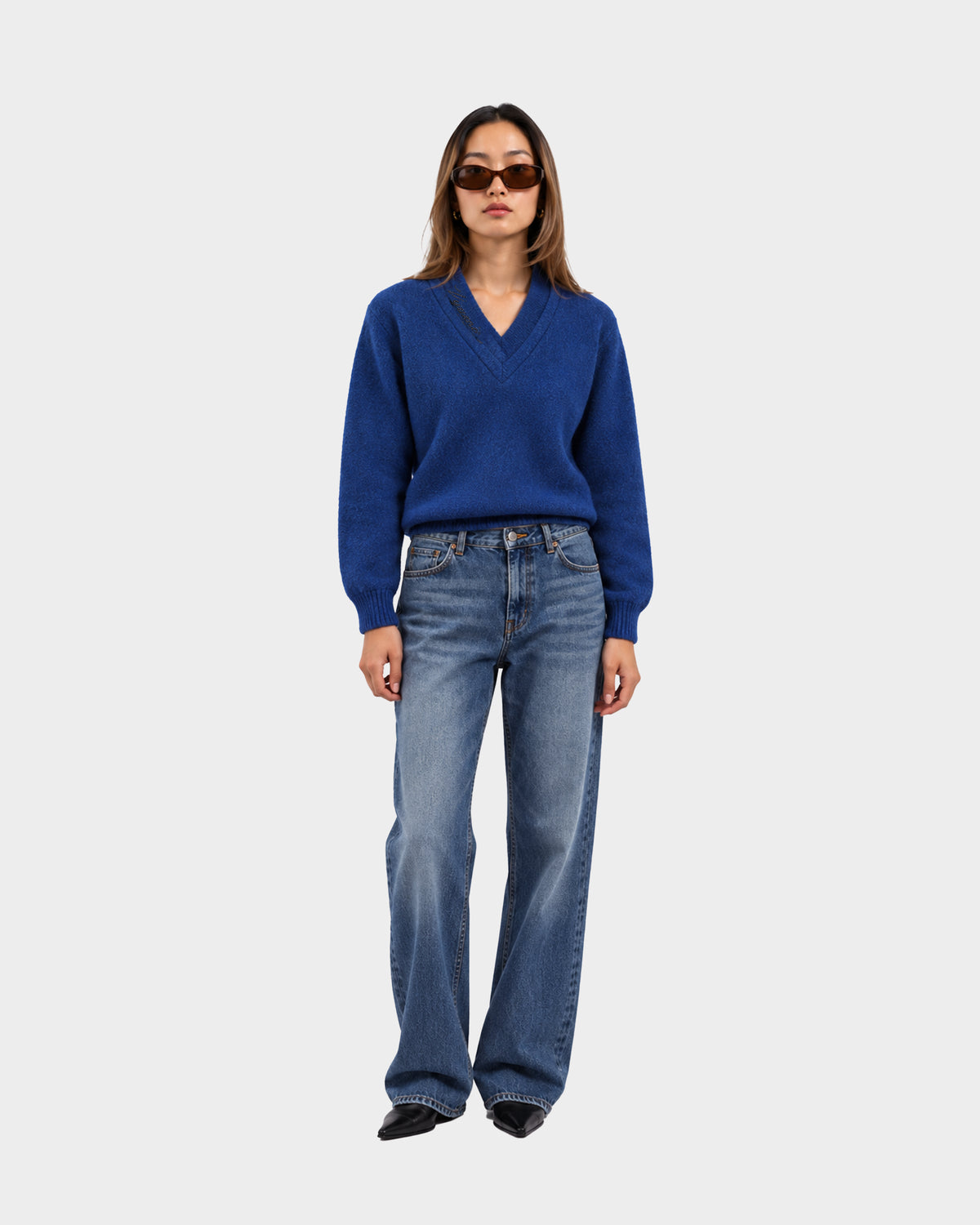 Blue Edit Knit Sweater