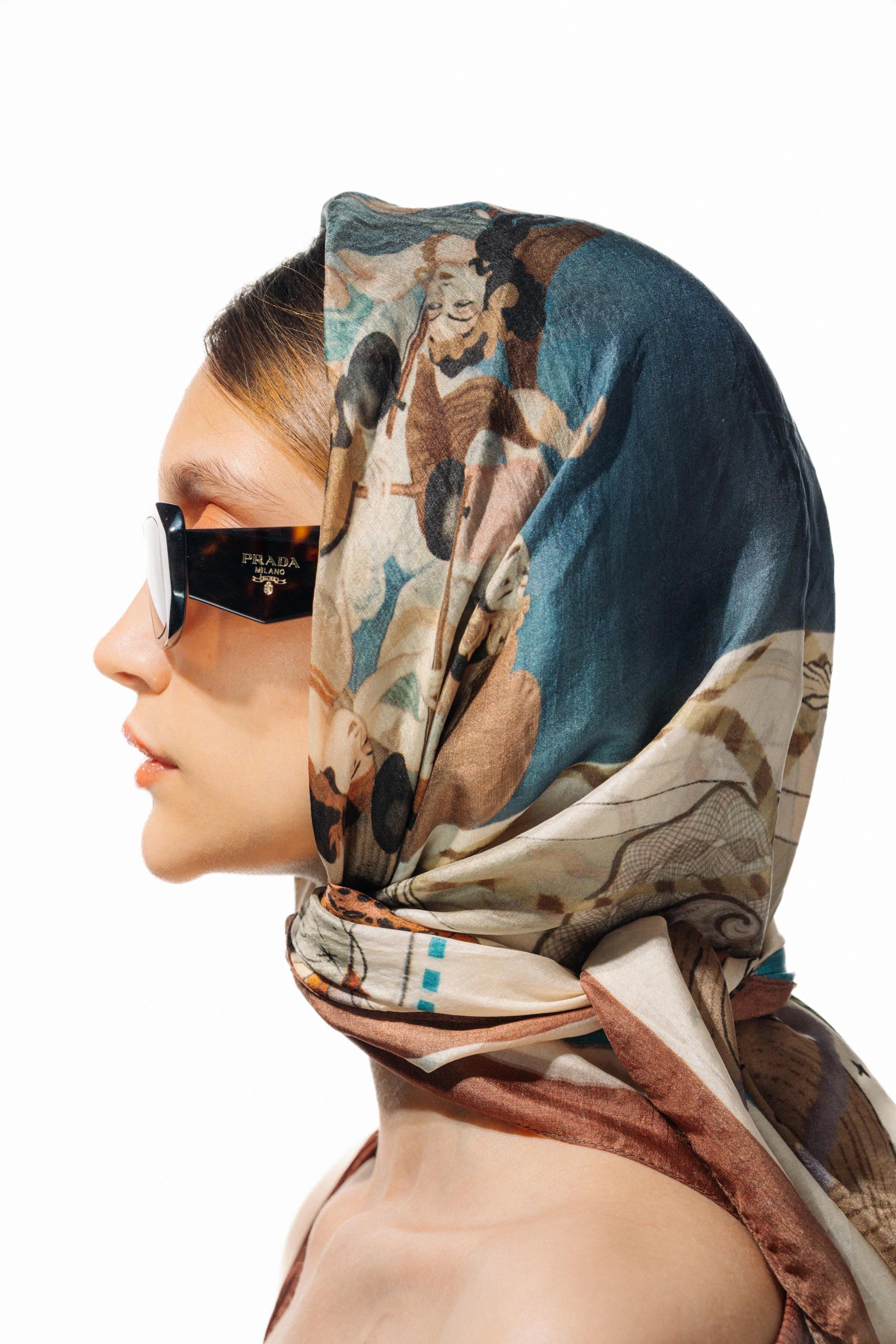 Divine musical - silk scarf