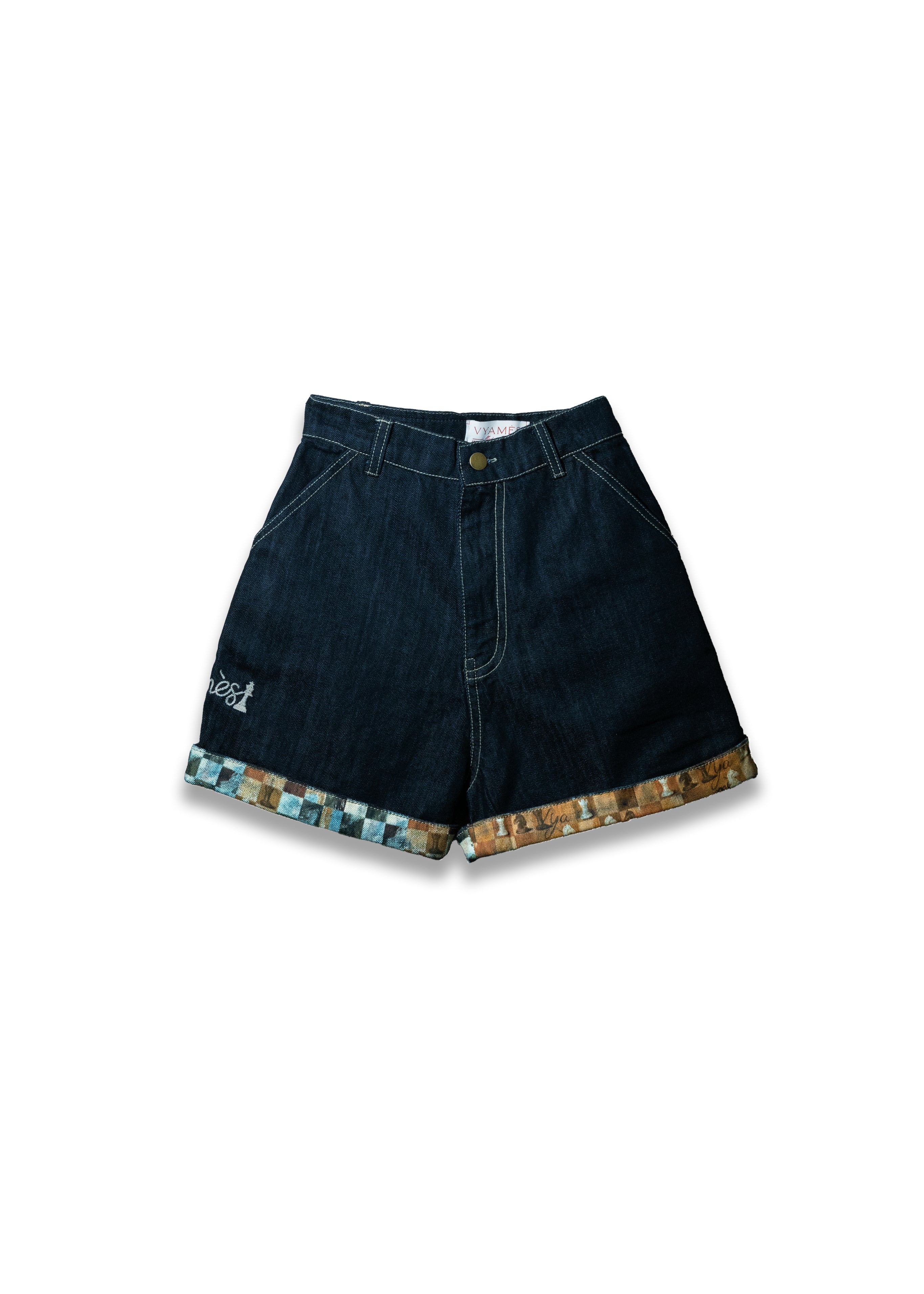Modern Chaupar High Waisted Denim Shorts