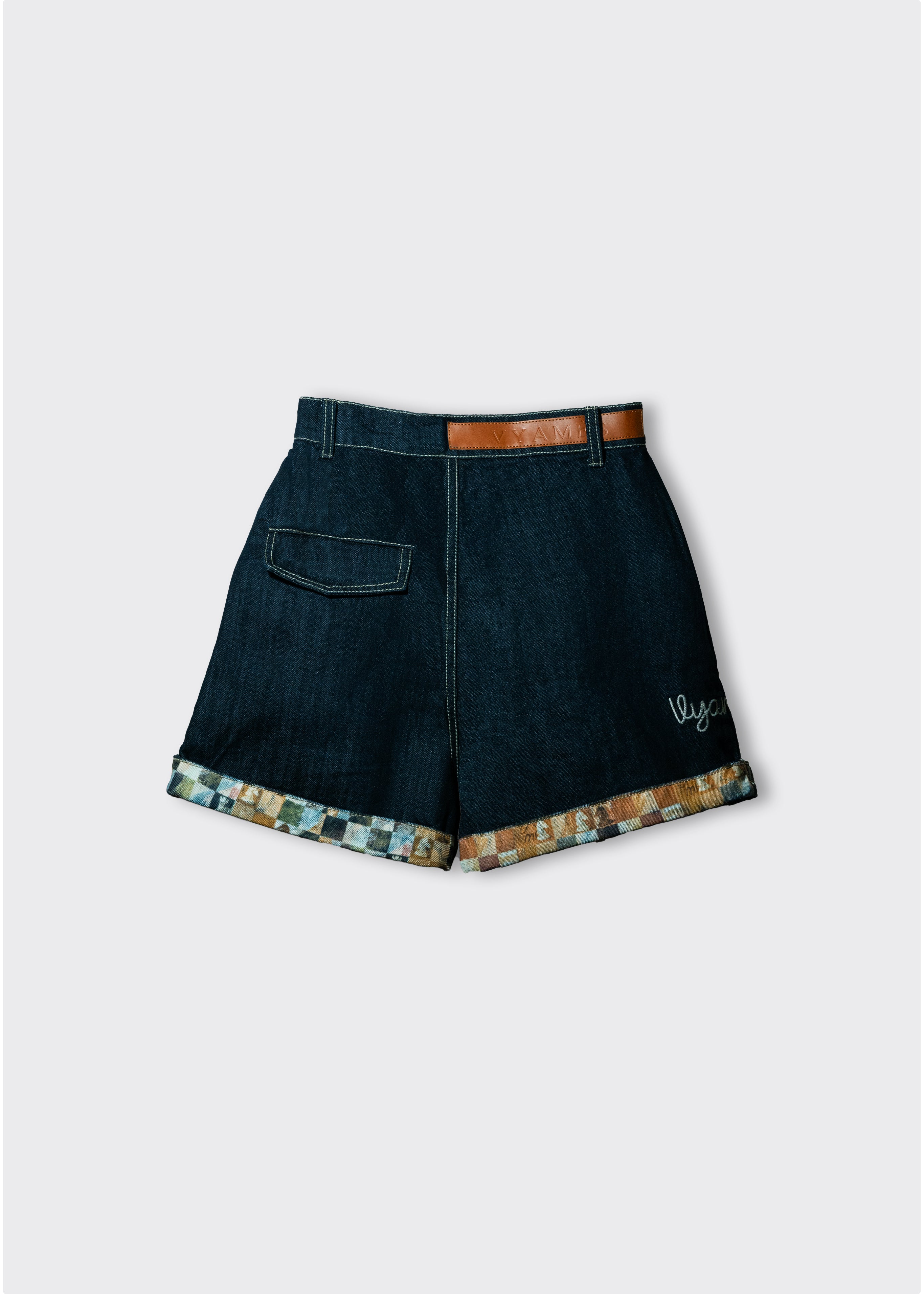 Modern Chaupar High Waisted Denim Shorts