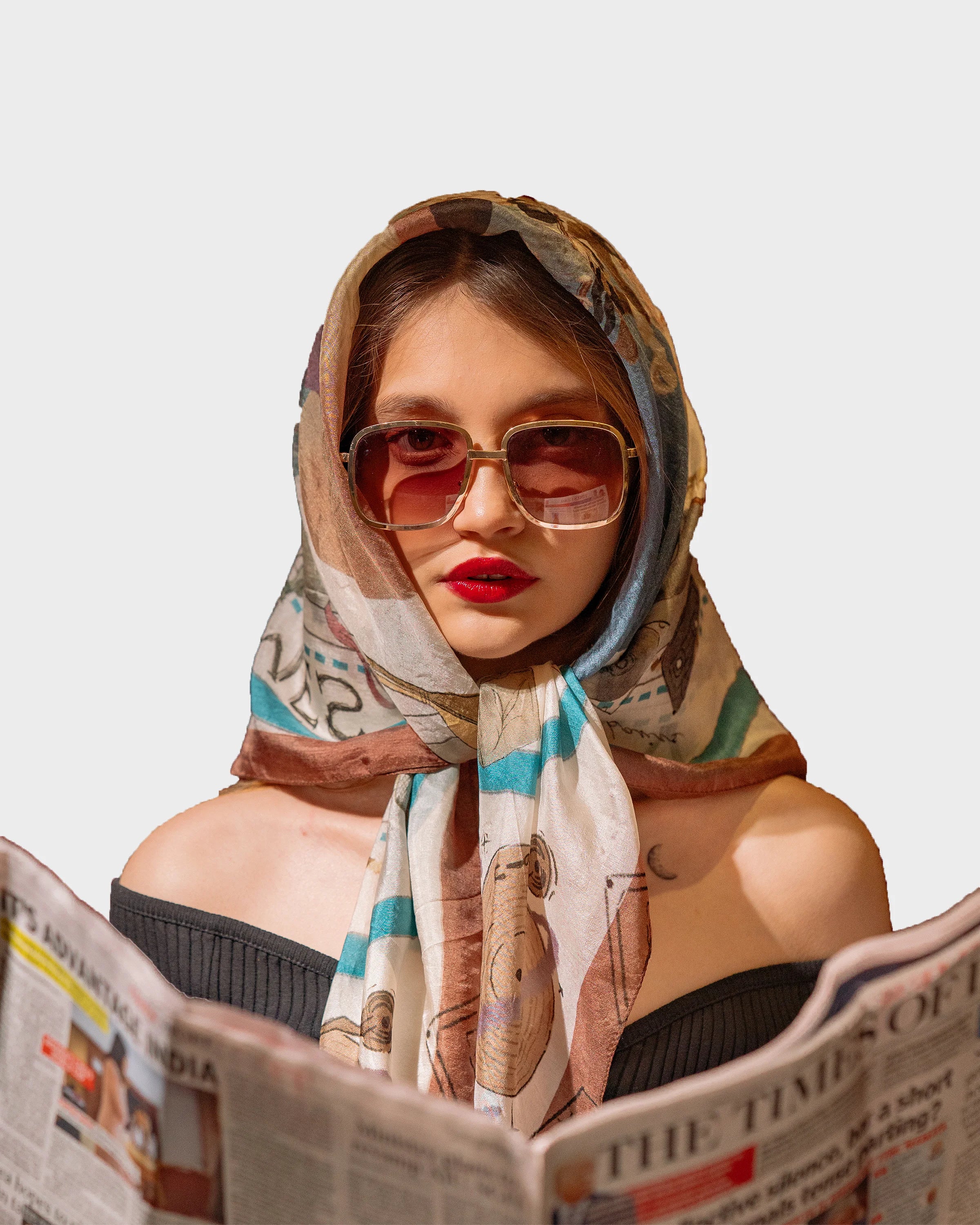 Divine musical - silk scarf