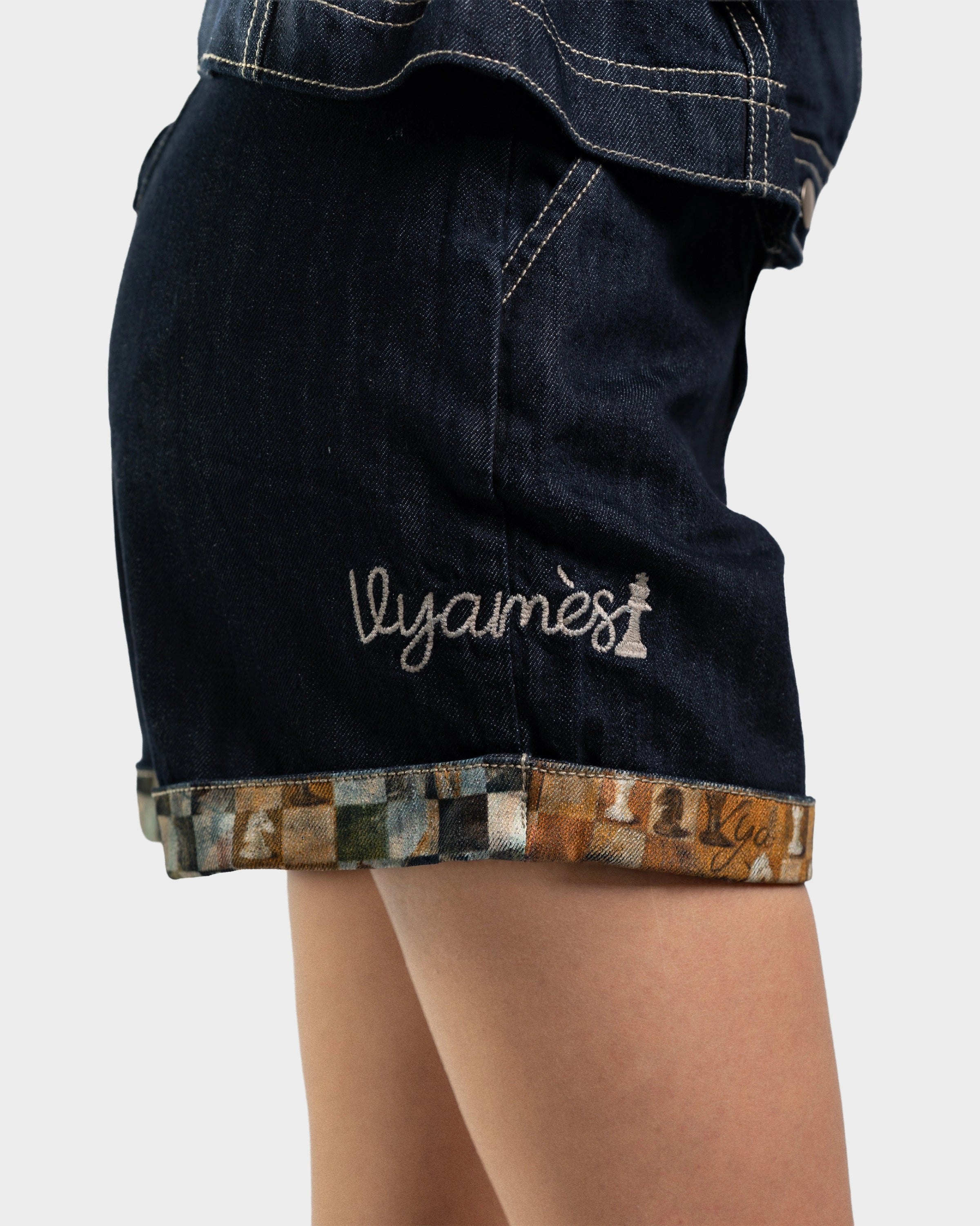 Modern Chaupar High Waisted Denim Shorts