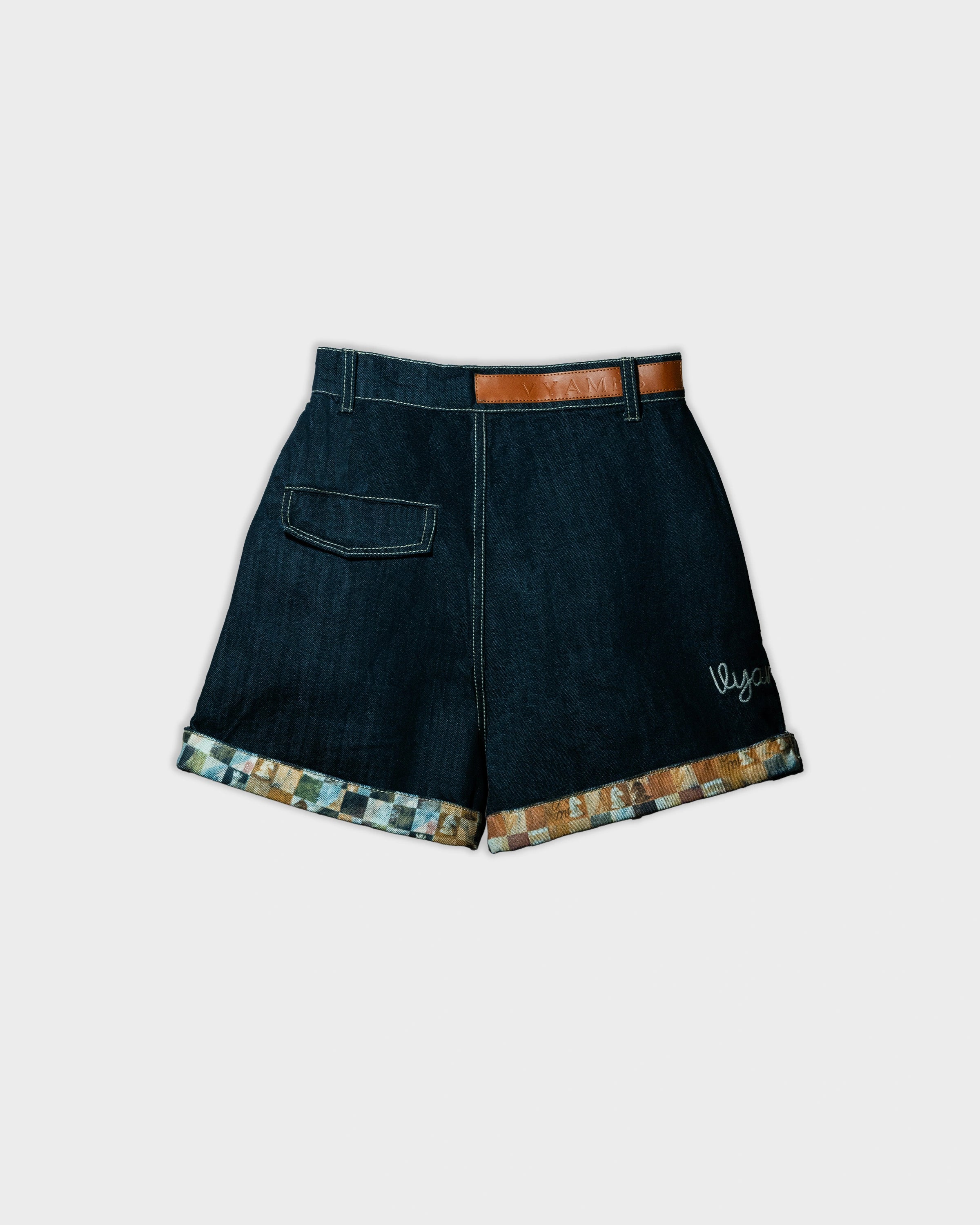 Modern Chaupar High Waisted Denim Shorts