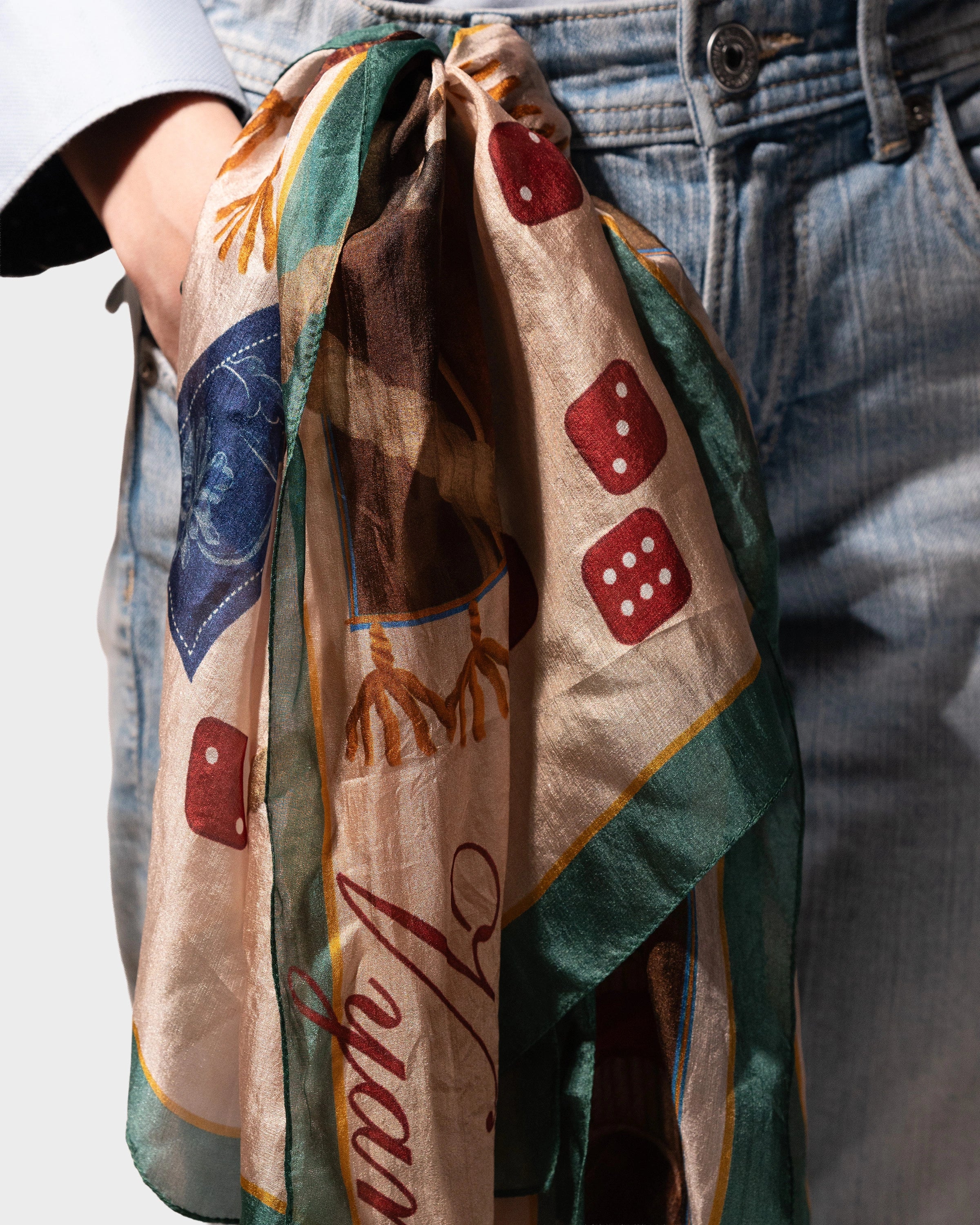 Rolling dices - Silk Scarf