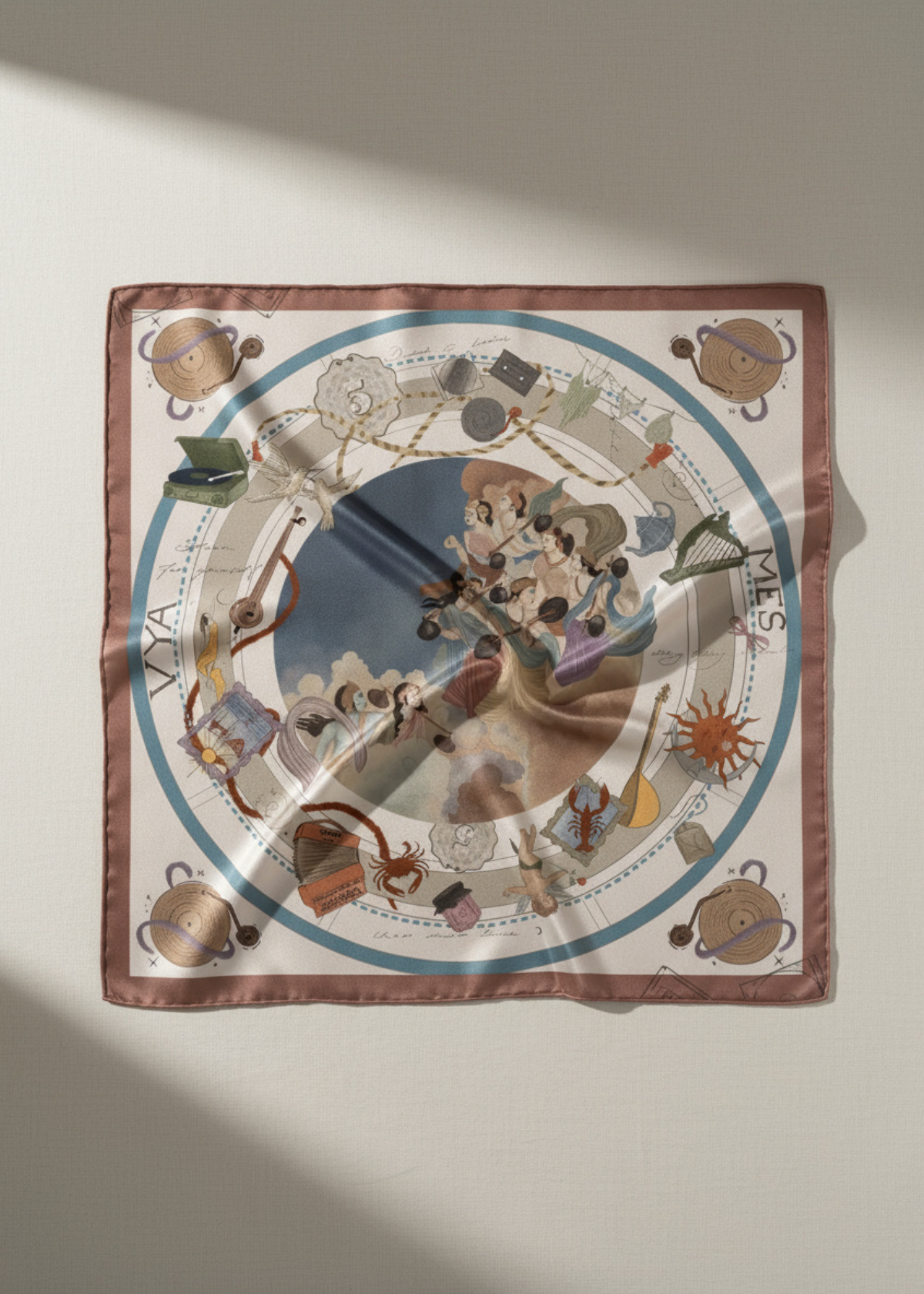 Divine musical - silk scarf