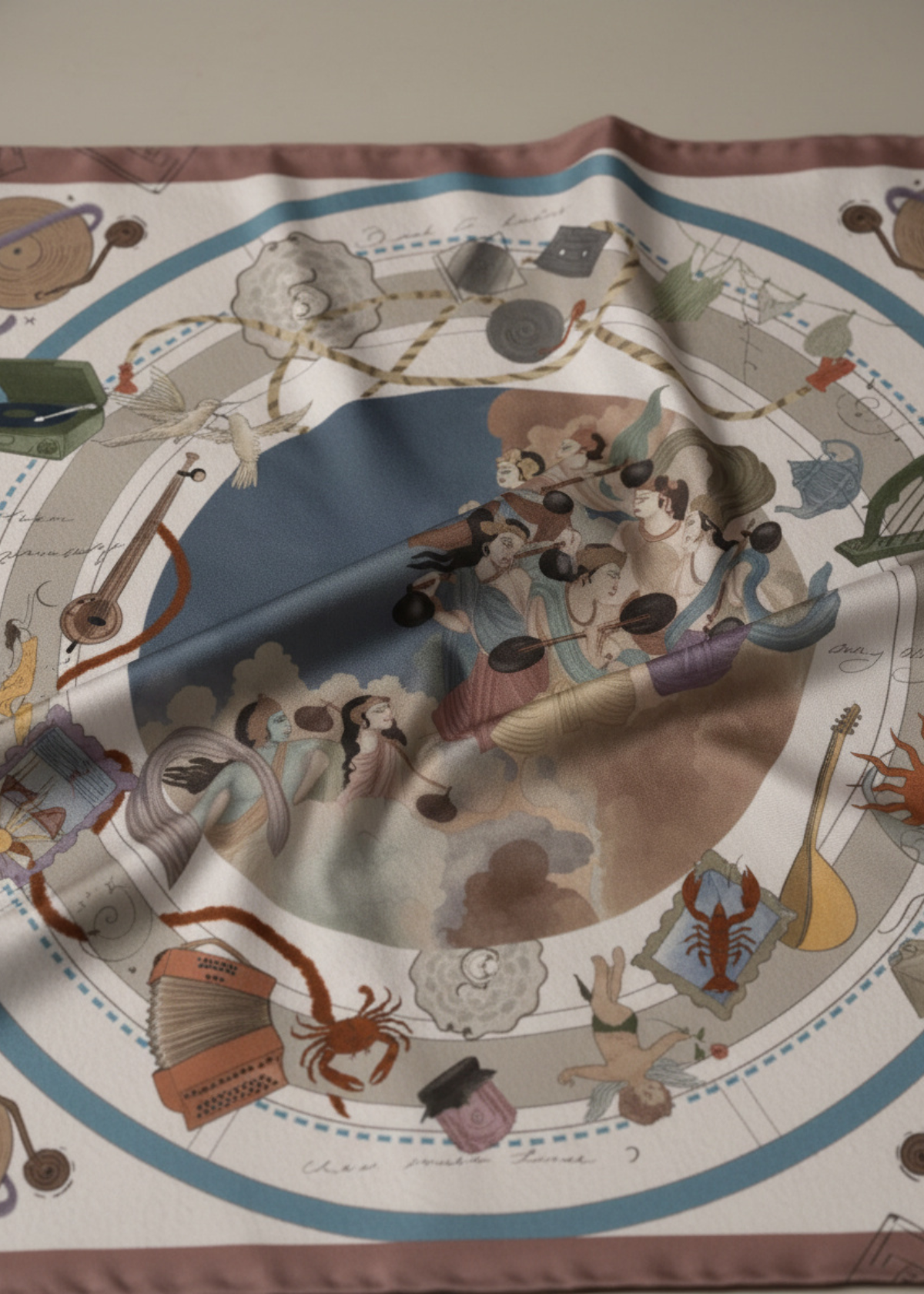 Divine musical - silk scarf