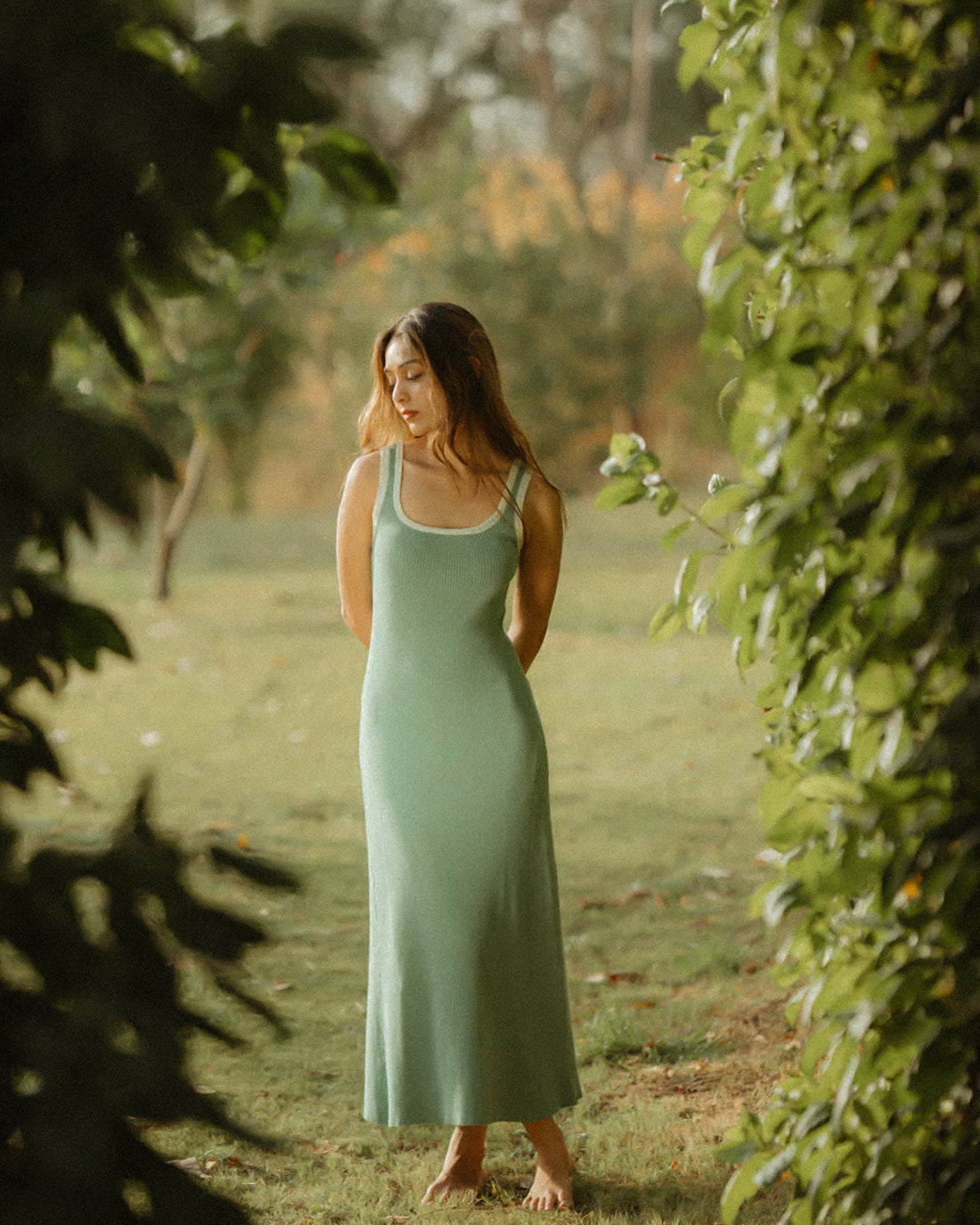 Summer Knit dress in Sage