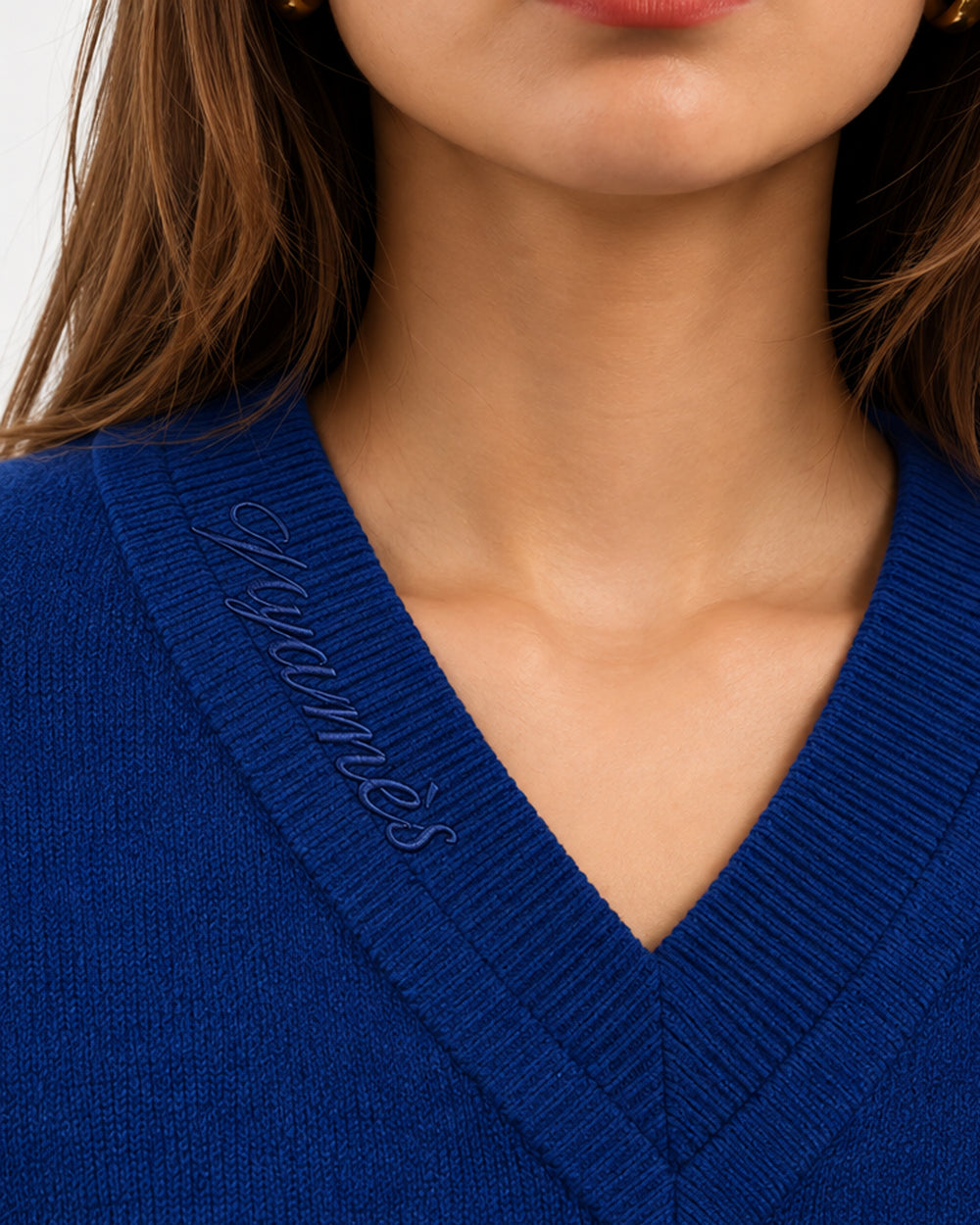 Blue Edit Knit Sweater