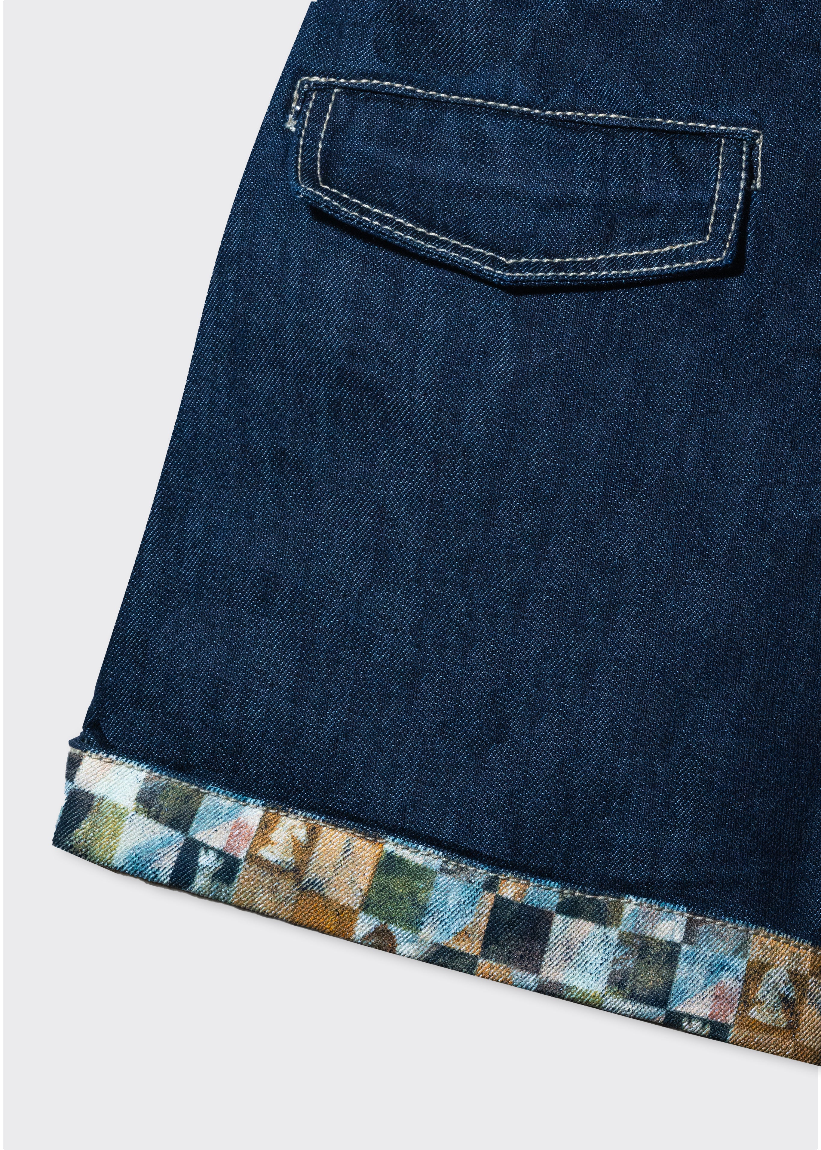 Modern Chaupar High Waisted Denim Shorts