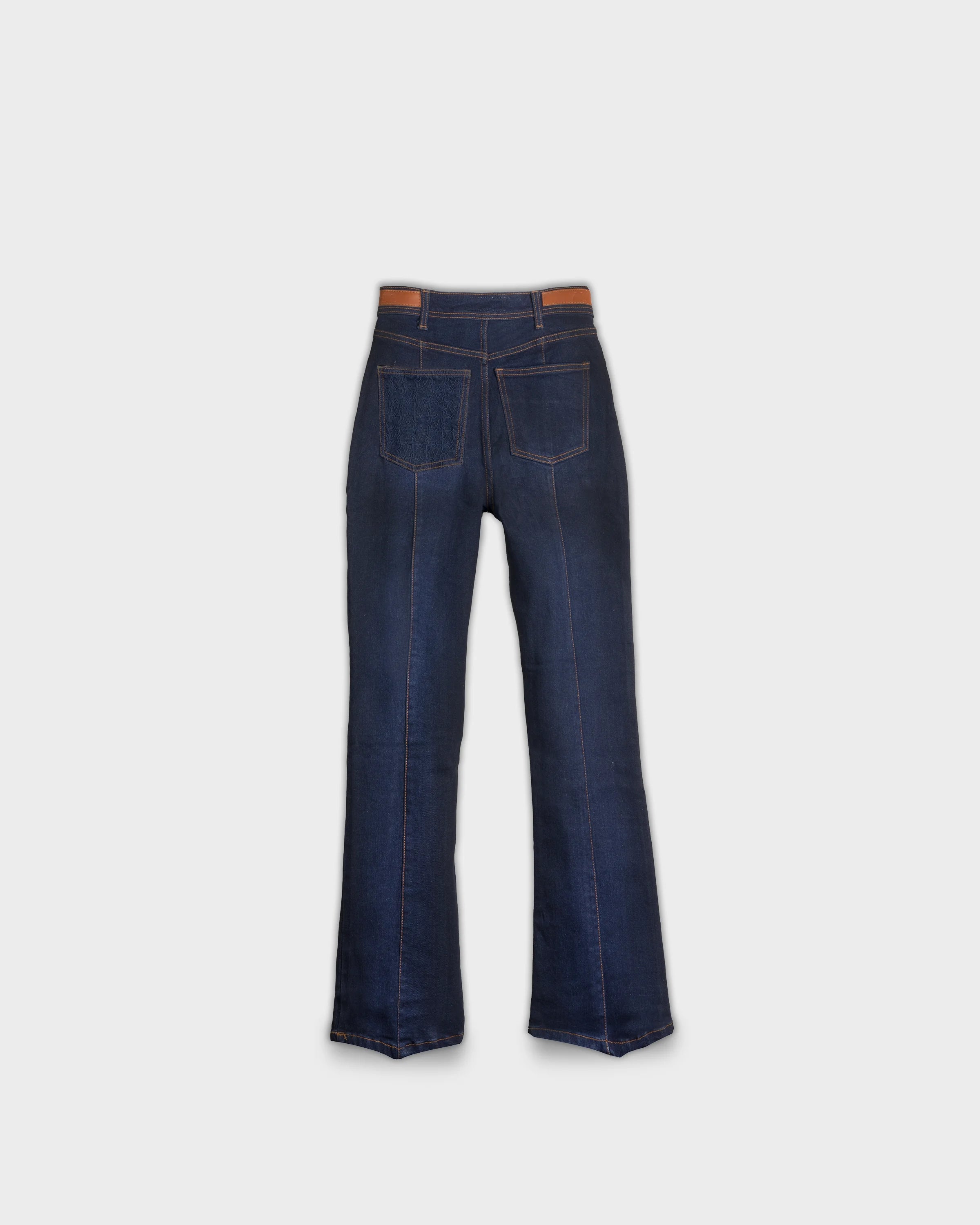 Pattern Embroidered Denim